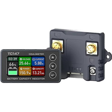TC147 Hochpräzises Coulomb-Messgerät mit Farbbildschirm, Batteriespannung 0-75A-- (1/5)