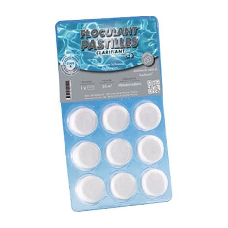 Clarifiant Floculant Pastilles - Anti Eau trouble - Le blister de  9 pastilles - Edg By Aqualux