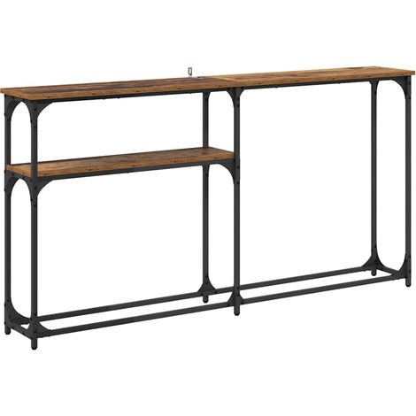 Table Console Table D'entrée Console Meuble - Bois ancien 145x22.5x75cm Bois d'ingénierie fr18716 (1/5)