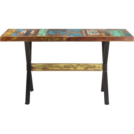 Maison Exclusive - Tavolo da Pranzo 140x70x76 cm in Legno Massello di Recupero (1/5)
