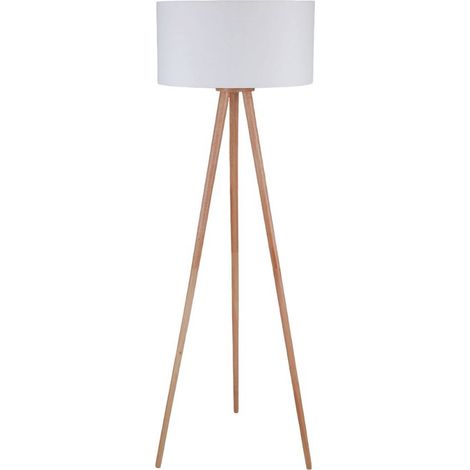 Lindby Lámpara de pie 'Charlia' en Blanco Textura, Tela, Tejido, Seda