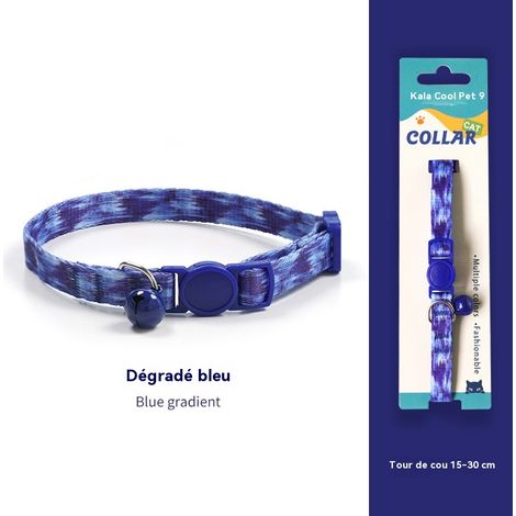Collier pour chat avec clochette - Sécurité anti-étranglement - Couleurs tendance - Convient aux chats ayant un tour de cou de 15 à 30 cm