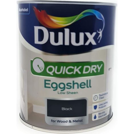 Dulux Quick Dry Eggshell - Black - 750ml