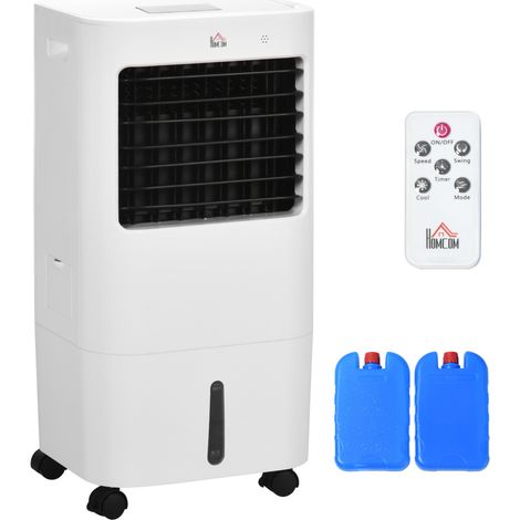 Rafraîchisseur d’air 3 en 1 15 L avec télécommande, minuterie 8 h, 65 W, 20 m²