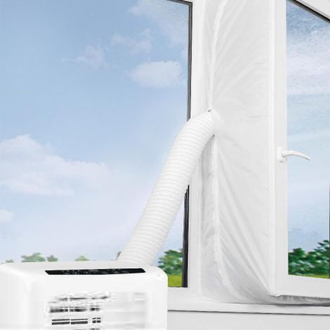 Cecotec Universal Isolierabdeckung Kupplung of Kipp- und Drehfenster für tragbare Klimaanlagen 400cm 100% Polyester, stark und haltbar, isoliert von außen, Zip & Tape