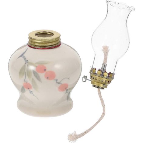Lampe à pétrole vintage, lampe tempête rustique pour la maison, design multicolore (1/5)