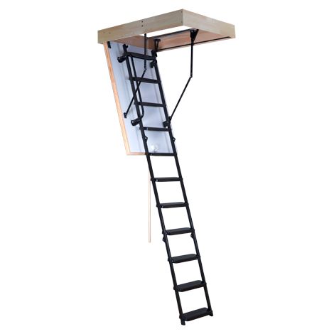 Escalier Escamotable Bluffy - Métal Isolé 26 Mm, H Max 2m80 Caisson 120 X 55 Cm
