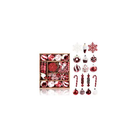 Set di decorazioni per albero di Natale, palline decorative da appendere per alberi di Natale, decorazioni per le feste - Crezuo