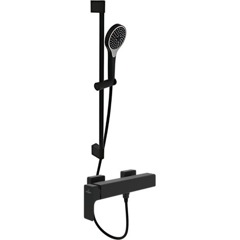 VILLEROY ET BOCH Subway 3.0 Mezclador de ducha mecánico Cromo + Conjunto de ducha VILLEROY ET BOCH Verve Showers 3 jets Negro Mate (1/5)