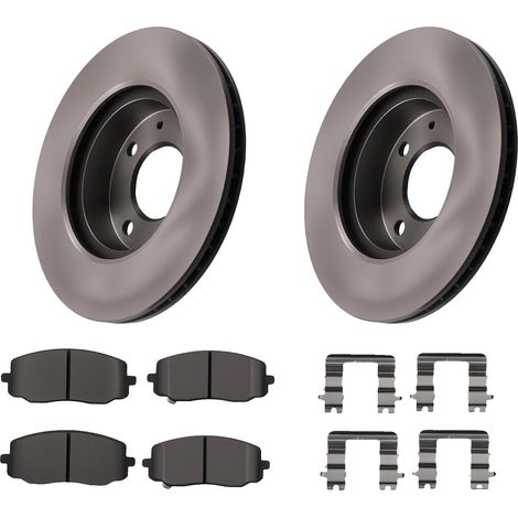 Dischi e pastiglie freno, diametro 240 mm, spessore 22 mm, compatibili con KIA Picanto 2004-2011, tipo ventilato, metallo ad alte prestazioni (1/5)