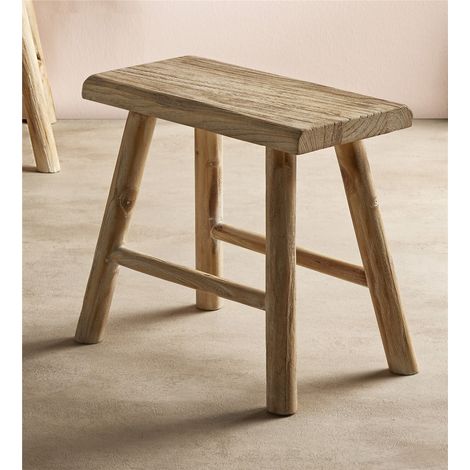 Rustikale Naturholzbank 43 cm. 43 x 23 x 40 cm