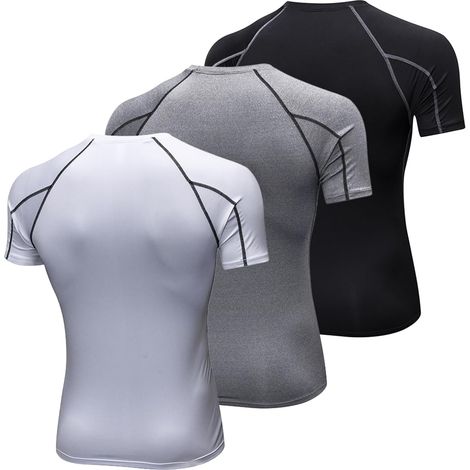 Pack of 3 Men's Compression Shirts, Base Layer (1/5)