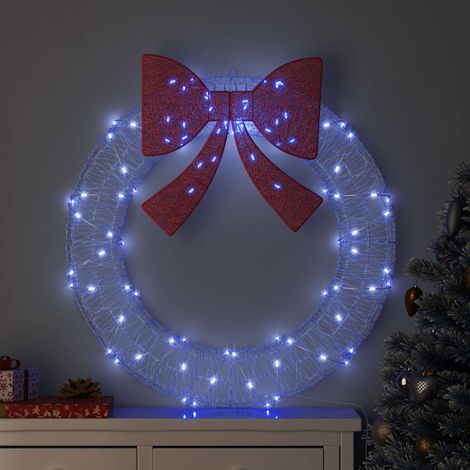 Kranz mit 80 LEDs Blau 92 x 92 x 9,5 cm Acryl (1/5)