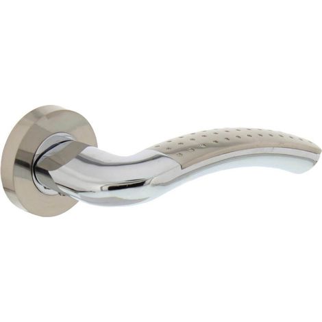 Poignée de porte classique Sharon sur rosace chrome - 0016.168802