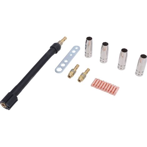 Lot de 18 pièces consommables soudage MIG MAG tube flexible buse protection embout contact pour torche à souder MB15 15AK (1/5)