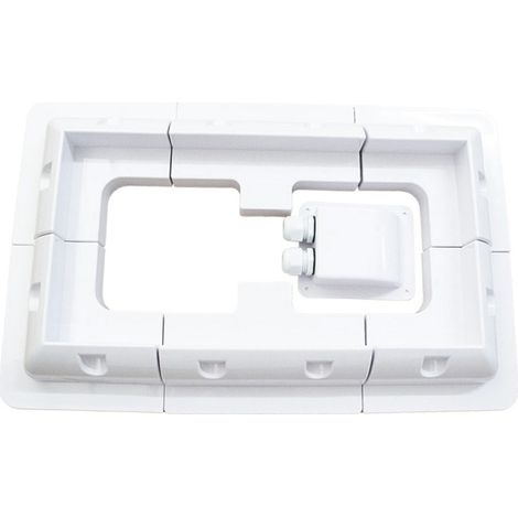 Soportes de montaje para paneles solares, kit de montaje en techo de ABS (7 piezas) para autocaravanas, caravanas, cobertizos de jardín, garajes y patios, color blanco. (1/5)
