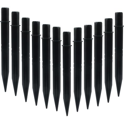 Confezione da 12 pali per luci solari da 6,3 pollici, portalampade di ricambio in plastica (diametro interno 21,8 mm) per giardino, patio, vialetti e paesaggistica. (1/5)