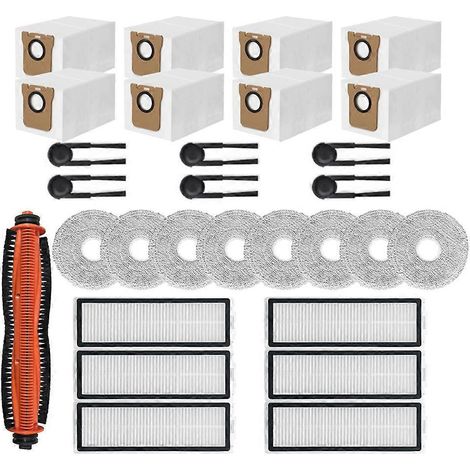Ersatzteile für den Xiaomi Mijia M40S OV31CN Staubsauger: Hauptbürste, Seitenbürste, HEPA-Filter, Reinigungstuch und Staubbeutel. (1/5)