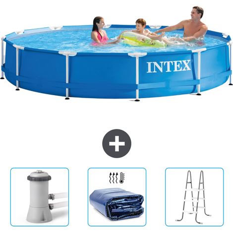 Intex Piscine Tubulaire Ronde - 366x76 cm - 4-pièces SCB83 (1/5)