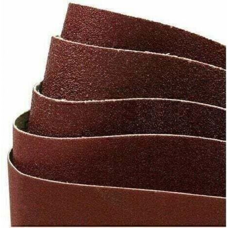 Banda de lija - 100 x 915 mm - 2x grano 60/80/120/180/240/320 (12 bandas - para lijar y pulir) (1/4)