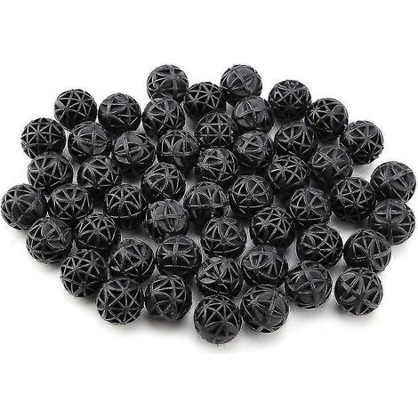 50 billes filtrantes bioporeuses de 26 mm, média filtrant biochimique pour aquarium et bassin, éponge en PVC (1/5)