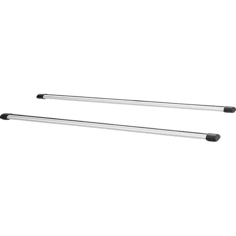 Barre de toit, capacité de charge de 100 kg, alliage d'aluminium robuste, Argent (1/2)