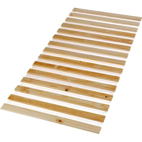 Idimex – Sommier sans cadre en pin massif 120x200 cm – 15 lattes pré-percées – Résistance optimale – Montage facile avec visserie incluse
