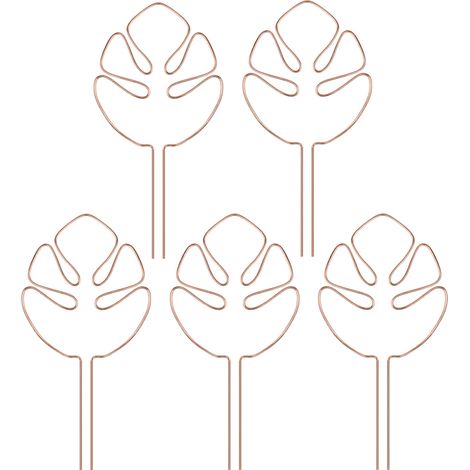 Lot de 5 supports pour tiges de plantes - Stabilisateurs et pinces de maintien, conception unique pour les plantes grimpantes, ensemble de pinces en bambou en forme de carapace de tortue, support idéa (1/5)