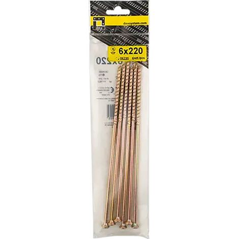 10 Vis De Construction À Tête Fraisée Cs 06220 - 6X220 mm T30 - D-Work