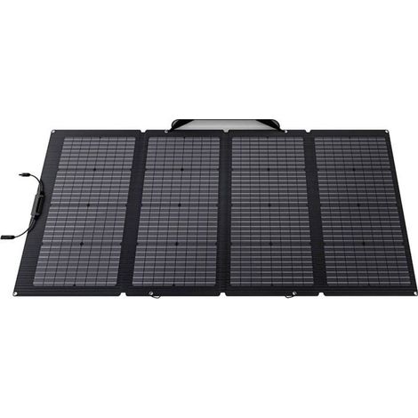 Eco Flow – Panneau solaire portable 220W – Panneau pliable monocrystallin – Tension 12V – IP68 – Capacité de 25 % d'énergie solaire supplémentaire