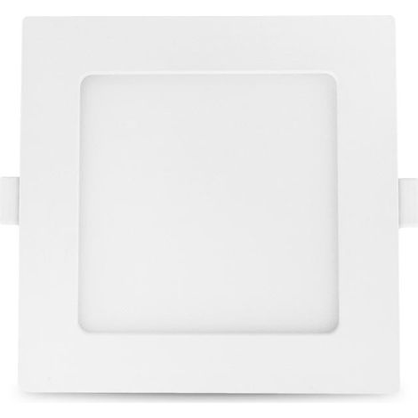 Plafonnier LED SLIMY 10W Carré 150x150 mm Miidex Lighting® blanc-chaud-3000k - blanc (1/5)
