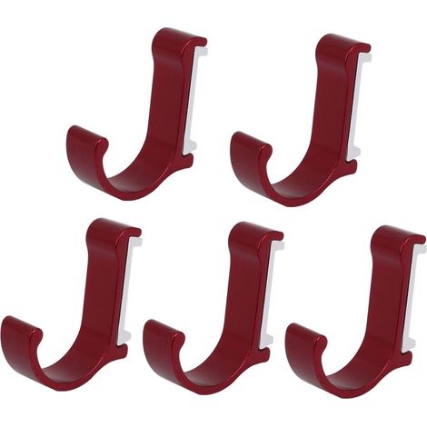 Cuisine Schlafzimmer Wandhalterung Kleidung Handtuch Taschen Aufhänger Haken Burgund 5 Stücke (1/5)