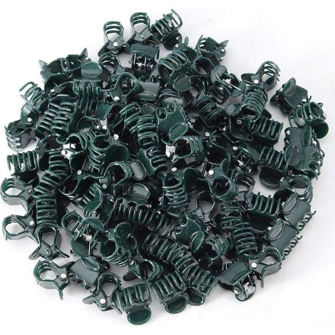 100 Pcs Plante Support Clips de Jardin Clips en Plastique Mini Tiges Fleur Jardin Outils Tige Clips Cultiver Vertical Orchid (1/4)