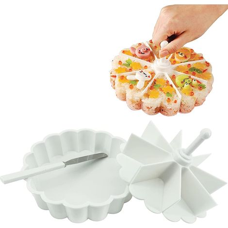 Moule À Onigiri - Moule À Cœur Pour Riz - 8 En 1 - Pour Sushi Triangulaire Et Pudding - PP Alimentaire - 1 Pièce (1/5)