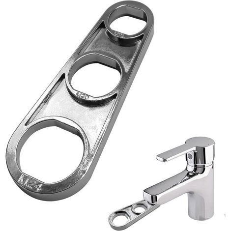 Clé à Barboteuse pour Robinet, Aérateur Buse Mélangeuse Aérateur, Clé de Montage pour Aérateur, Outil Polyvalent pour l'Ajustement du Débit d'Eau (1/4)