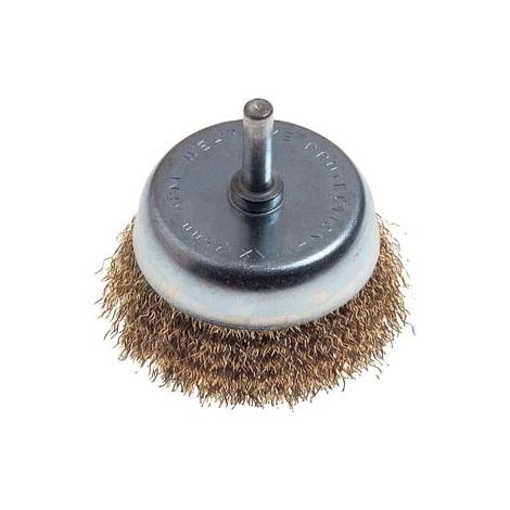 SPAZZOLA ACCIAIO A TAZZA + GAMBO PG - 485.00 MM 70 G.MM 6X25- 5 pezzi