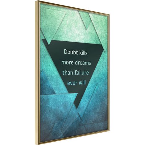 Affiche Murale Encadrée "Doubts II" 40 x 60 cm Or (1/2)