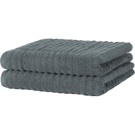 Set de Serviettes Absorbant Doux et Non Pelucheux éponge de Luxe 100% Coton 590 GSM 2X Serviettes de Douche 70x140cm (1/5)