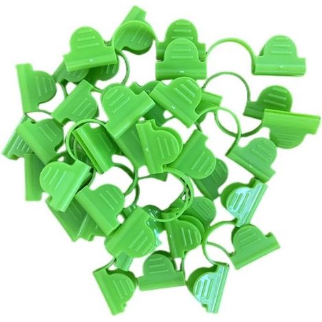 Paquete de 50 clips de montaje para invernaderos - Clips de fijación para láminas de invernadero - Aptos para jardines e invernaderos - Verde (1/4)