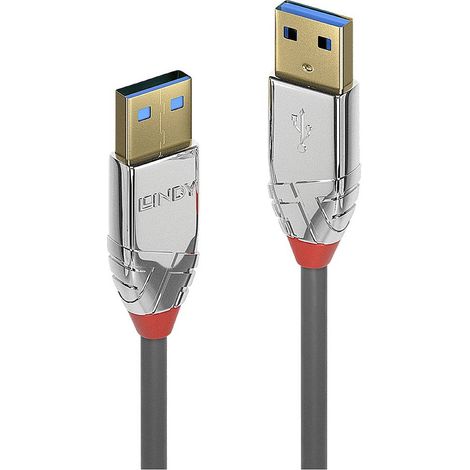 LINDY Câble USB USB 3.2 Gen1 USB-A mâle, USB-A mâle 0.50 m gris 36625 (1/3)