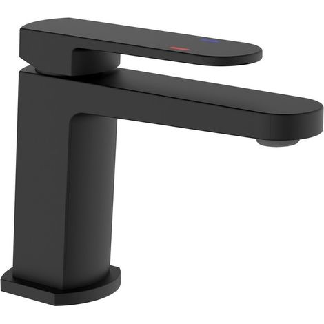 Miscelatore Lavabo Serie Rover Nero con Piletta Click Clack (1/2)