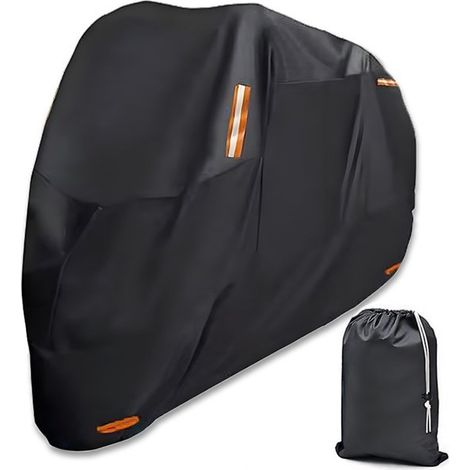 Housse pour moto/scooter, taille L : 230 x 95 x 125 cm, imperméable, en tissu Oxford 420D, universelle, résistante à la poussière et aux UV, avec référence (1/5)