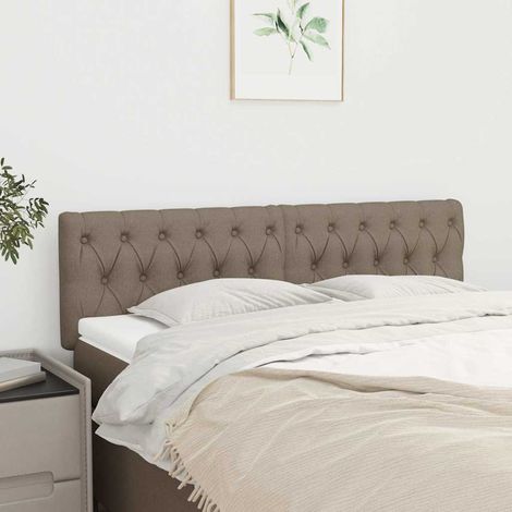 vidaXL Cabeceros tela gris taupe 160x7x78/88 cm (1/5)