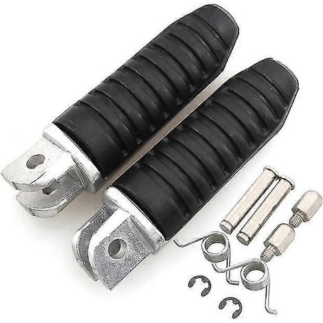 Motorrad-Fußrasten vorne und hinten für Suzuki DL650, DL1000, GSF1250, SX650F, Bandit 650, SFV650, SV650, GSR600, GSXR1100 – vorne, silber (1/5)