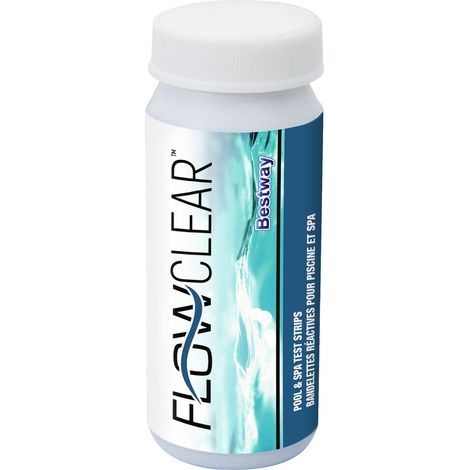 Bestway – Bandelettes réactives Swim Doctor pour analyse de l'eau de piscine et spa – 50 bandelettes 3 en 1 – Mesure chlore, pH, alcalinité (1/7)