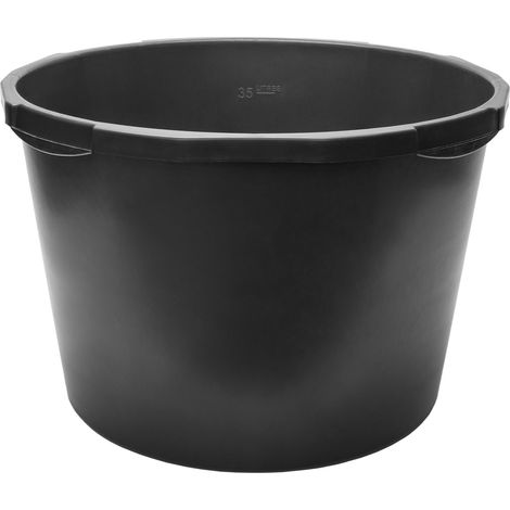 Garronda Mörtelwanne 45 L Rund Mörtelkübel Maurerkübel – robuste Kunststoffwanne aus recyceltem PE Mörtelkasten für Baustelle, Garten und Haushalt GD-0170