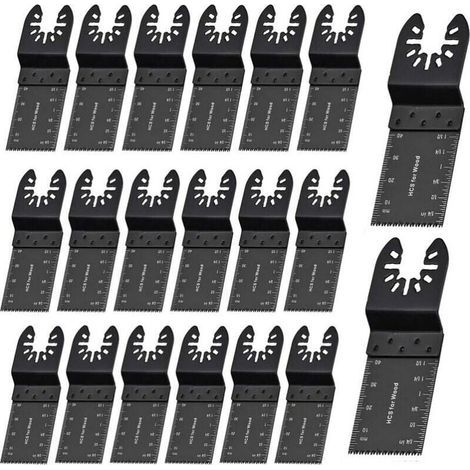 Universal oscillating saw blade for metal and wood - 20 pieces - 35 mm - Quick-release multi-tool for DeWalt, Craftsman, Bosch, Dremel, FEIN, Ridgid, TCH, Makita (1/4)