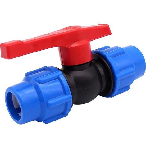 Vanne d'arrêt PE 32 mm – Haute pression – Résistance à la corrosion – Sphérique monobloc pour irrigation (1/4)