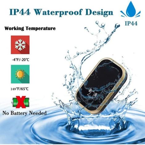 Campanello senza fili, non richiede batterie, kit campanello elettronico impermeabile IP45, 38 melodie a 4 livelli di volume (1/3)