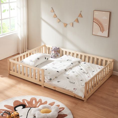 Cama montessori infantil Tanna con barandilla 140x200 cm - (1/5)